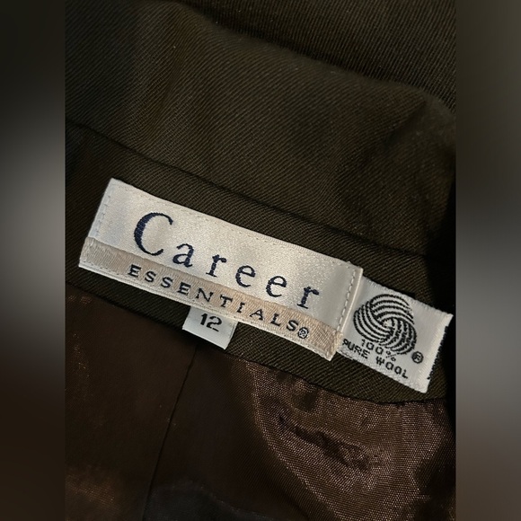Vintage Career Essentials Brown Suit Jacket with Relaxed Fit Size 12 - Picture 4 of 4